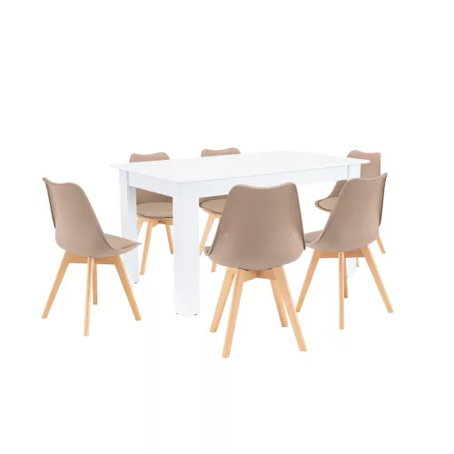 Zara 61 étkező garnitúra bézs-fehér