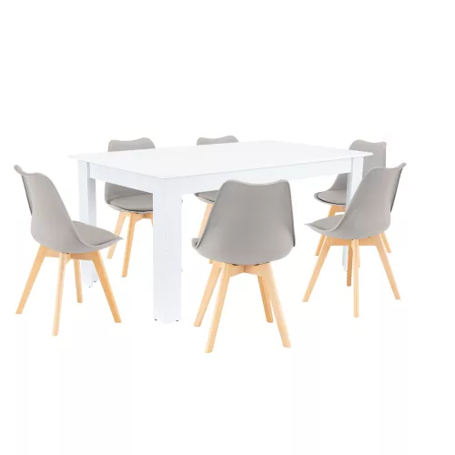 Lola 61 étkező garnitúra szürke-fehér