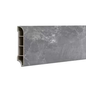   Vinyl SPC padlószegély Fjord márvány mintás sötét szürke 2400x60x12 mm