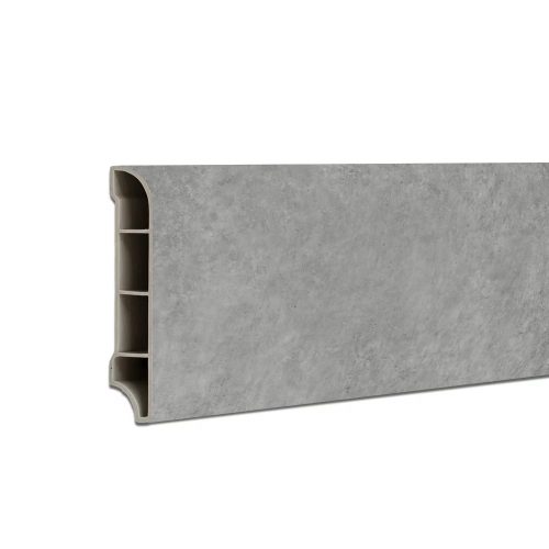 Vinyl SPC padlószegély Harbor beton szürke 2400x60x12 mm