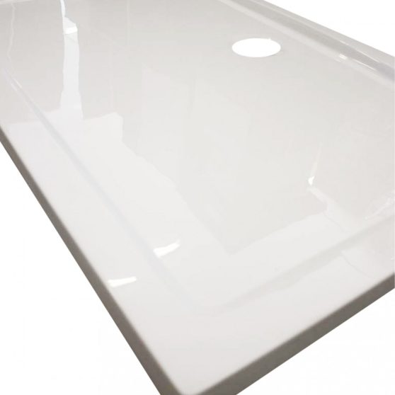 Modena Slim aszimmetrikus szögletes akril zuhanytálca, 80x100 cm
