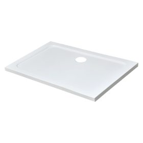 Modena Slim aszimmetrikus szögletes akril zuhanytálca, 80x120x5,5 cm-es méretben