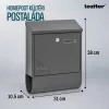 Homepost kültéri postaláda újságtartóval névtáblával zárható szürke