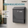 Homepost kültéri postaláda újságtartóval névtáblával zárható szürke