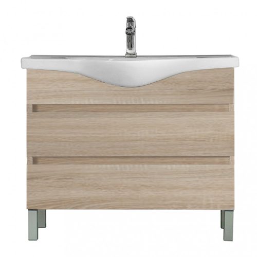 Seneca 105 cm-es bútorhoz alsószekrény, mosdóval, Sonoma tölgy