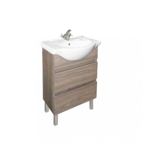 Seneca 55 cm-es bútorhoz alsószekrény, mosdóval, Rauna szil
