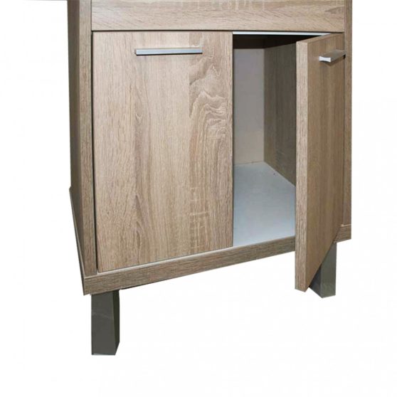 Nerva 65 cm-es bútorhoz alsószekrény, mosdóval, Sonoma tölgy