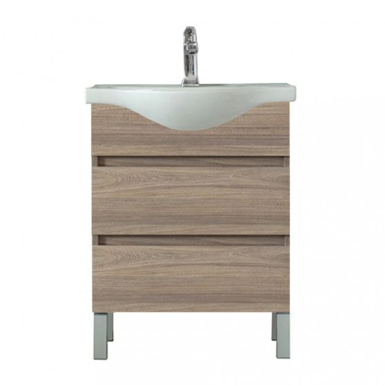 Seneca 65 cm-es bútorhoz alsószekrény, mosdóval, Rauna szil