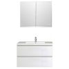 Minimal Versa 60 komplett fürdőszobabútor, Lakobell üveg – fehér, Magasfényű fehér