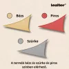 Rana napvitorla háromszög alakú 3x3x3 m piros