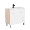 Neo 80 alsó fürdőszoba szekrény mosdóval sonoma tölgy-fehér