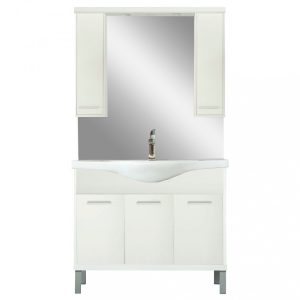Nerva 105 komplett fürdőszoba bútor tükörfényes fehér