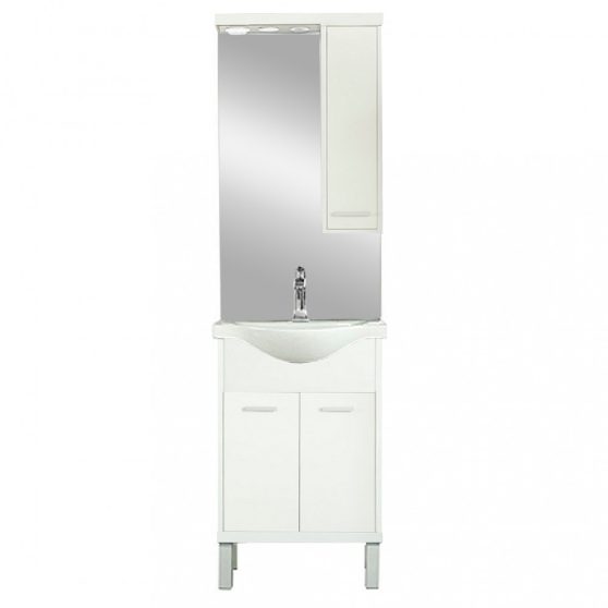Nerva 55 komplett fürdőszoba bútor tükörfényes fehér