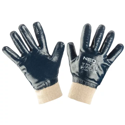 MUNKAKESZTYŰ, NITRIL BEVONATÚ POLYESTER, 4131X, MÉRET: 9, NEO