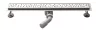 Inox padlóösszefolyó 90x11 cm