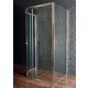 KLASIK falsíkra szerelhatő aszimmetrikus íves zuhanykabin 90x120 cm víztiszta üveggel zuhanytálca nélkül