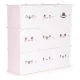 Rózsaszín játéktároló szekrény 110x37x110 cm