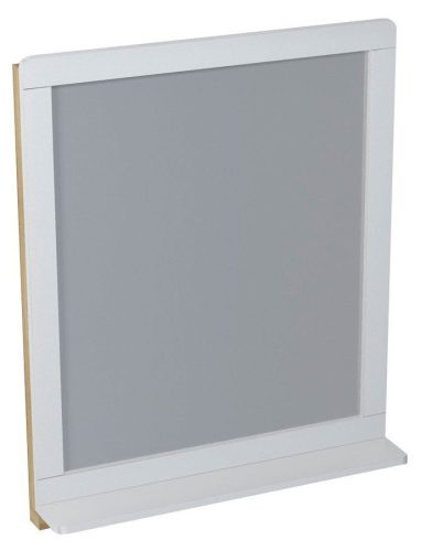 PRIM tükör polccal 70x84x11cm, cédrus/ fehér