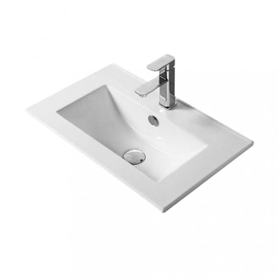 Porto 60 alsó fürdőszoba bútor mosdóval tükörfényes fehér színben