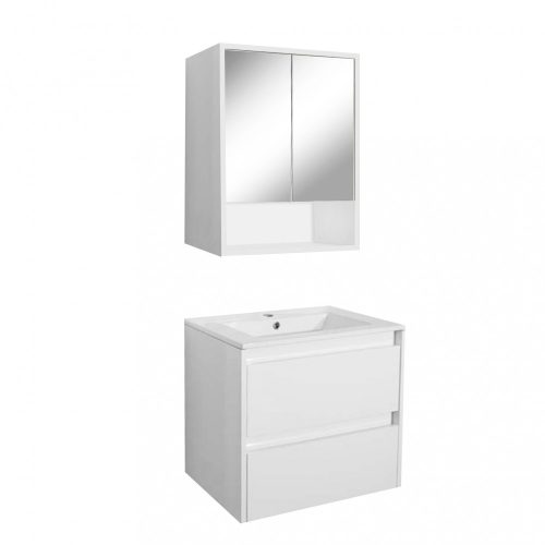 Porto 60 komplett fürdőszoba bútor tükörfényes fehér