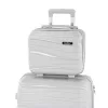 TraveLux Voyager kisméretű kézi bőrönd keményfedeles 26x31x14 cm szürke