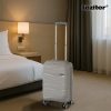 TraveLux Voyager kabinbőrönd keményfedeles levehető kerékkel 55x40x20 cm szürke