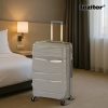 TraveLux Voyager nagy bőrönd keményfedeles 76x50x29 cm szürke