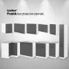 Praktik 140 panel konyhabútor fehér korpusz, antracit front