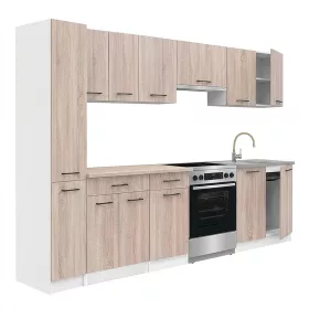 Praktik 270 konyhabútor fehér korpusz, sonoma tölgy front