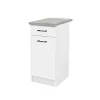 Praktik 40 alsó szekrény 1 ajtós 1 fiókos, fehér-fehér