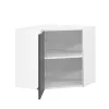 Praktik 60 felső sarok szekrény 1 ajtós, fehér-antracit