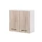 Praktik 60 felső szekrény 2 ajtós, fehér-sonoma tölgy