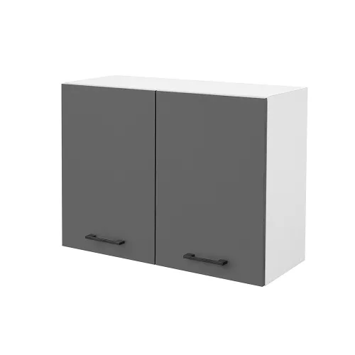 Praktik 80 felső szekrény 2 ajtós, fehér-antracit