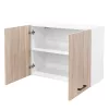Praktik 80 felső szekrény 2 ajtós, fehér-sonoma tölgy