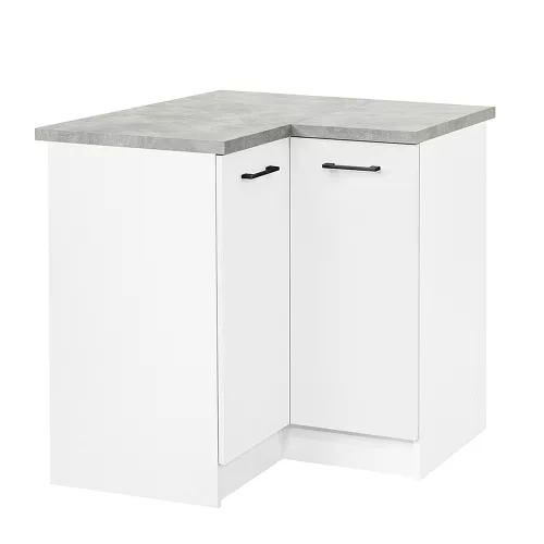 Praktik 90 alsó sarok szekrény 2 ajtós, fehér-fehér