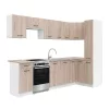Praktik 300 sarok konyhabútor fehér korpusz, sonoma tölgy front