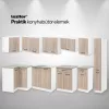 Praktik 360 sarok konyhabútor fehér korpusz, sonoma tölgy front