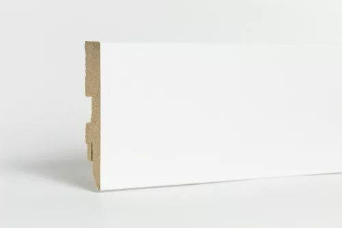 PURE Fehér MDF szegélyléc - 2,4m, 80x16mm - BASIC