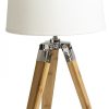 ALVIS asztali lámpa  bambusz/króm 230V E27 28W