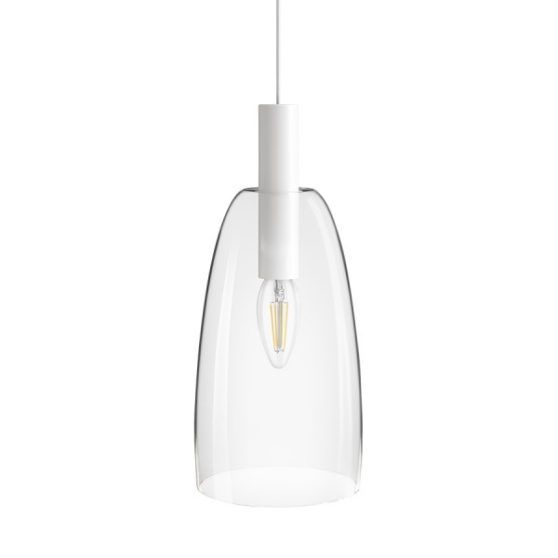 BELLINI L E14 függö lámpa fehér tiszta üveg 230V E14 15W