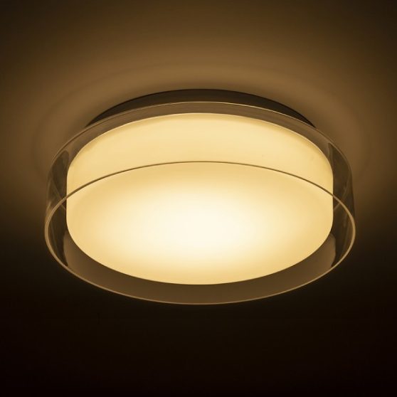 VENICE LED 30 mennyezeti lámpa tiszta üveg/opál üveg/króm 230V LED 12W IP44 3000K