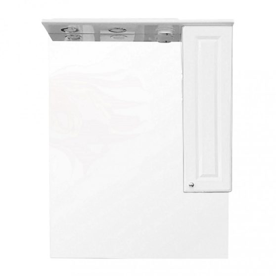 Rómeó fürdőszoba bútor felsőszekrény 85 cm, magasfényű fehér színben, jobbos