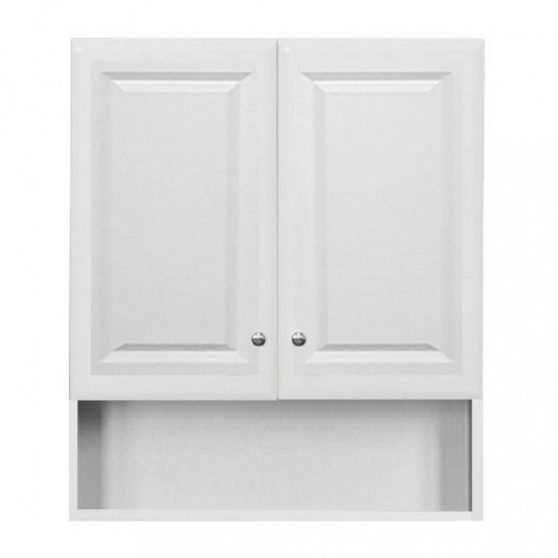 Rómeó 60-as Faliszekrény 2 ajtóval, nyitott alsó résszel, magasfényű fehér színben