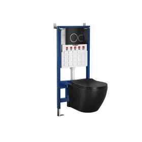 Roya Delano 082B falba építhető WC tartály szett fekete