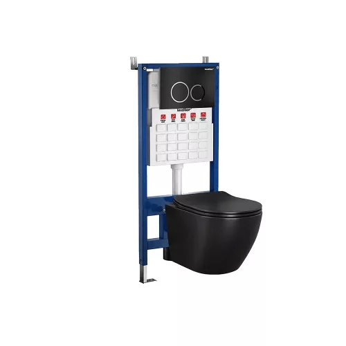 Roya Delano 082B falba építhető WC tartály szett fekete