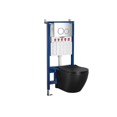 Roya Delano 082CHR falba építhető WC tartály szett fekete