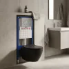 Roya Delano 082CHR falba építhető WC tartály szett fekete
