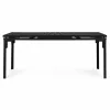 Kihúzható kerti asztal 180–240 cm 12 fő részére, fekete