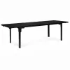 Kihúzható kerti asztal 180–240 cm 12 fő részére, fekete