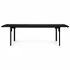 Kihúzható kerti asztal 180–240 cm 12 fő részére, fekete